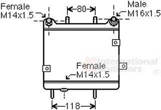 VAN WEZEL 30003540 -  масляный радиатор, двигательное масло